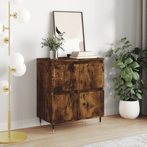 Buffet bas,Buffet Commode industriel Chêne fumé 60x35x70 cm Bois d'ingénierie -QS87949 (1/5)