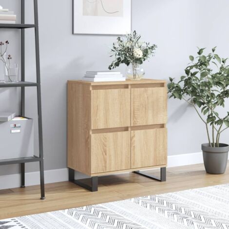Buffet bas,Buffet Commode industriel Chêne sonoma 60x35x70 cm Bois d'ingénierie -QS90363 (1/5)