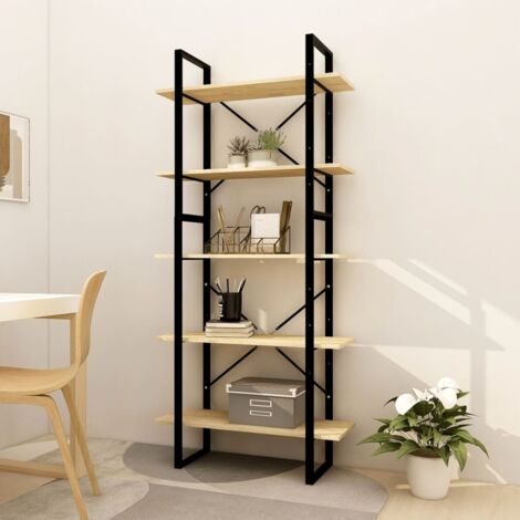Bibliothèque,Étagère à 5 niveaux de Rangement Ouvert,Étagère livres 80x30x175 cm Bois de pin - DH10391 (1/5)