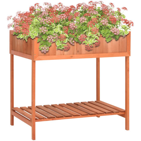 Bac à fleurs,Jardinière à herbes 80x60x80 cm Bois de sapin massif -13565 (1/5)