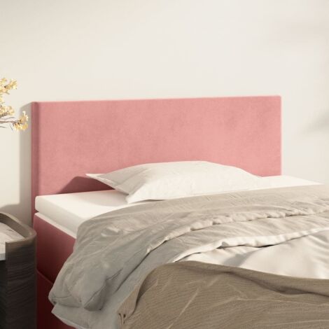 Tête de lit magnifique - Armoire de Tête de lit pour Chambre - Rose 80x5x78/88 cm Velours -88707 (1/5)