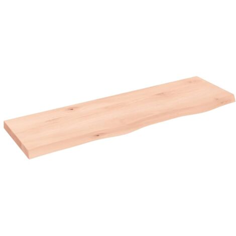 Étagère murale Moderne - Meuble Étagère murale Rangement multiposition 100x30x4 cm bois de chêne massif non traité -BV79946 (1/4)