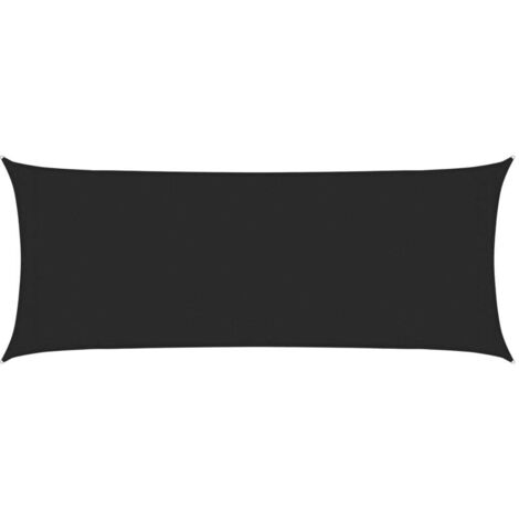 Voile d'ombrage,Voile parasol/Auvent pour Jardin Balcon en 160 g/m² Noir 2x5 m PEHD -26942 (1/5)