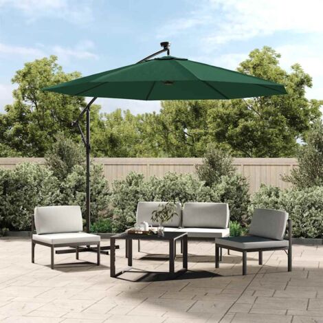 Toile de rechange parasol,Tissu de remplacement pour parasol déporté vert 300 cm -10658 (1/5)