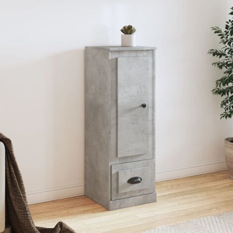 Buffet haut,Buffet d'appoint,Commode de salon/séjour gris béton 36x35,5x103,5 cm bois d'ingénierie -TZ55061 (1/5)