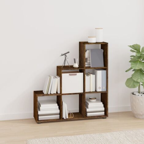 Bibliothèque d'escalier,Étagère de Rangement Ouvert,Étagère livres Chêne fumé 107 cm Bois d'ingénierie - DH41406 (1/5)