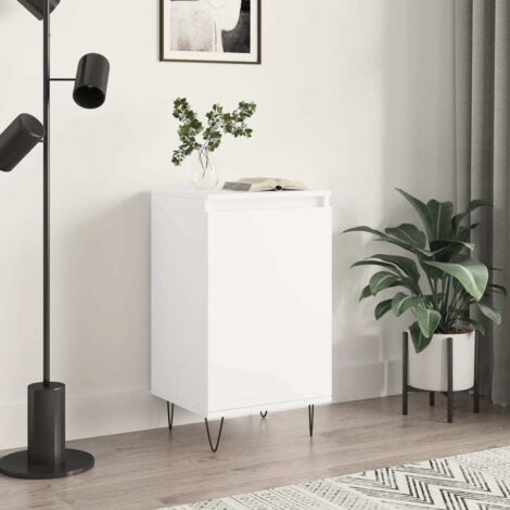Buffet bas,Buffet Commode industriel blanc 40x35x70 cm bois d’ingénierie -QS23503 (1/5)
