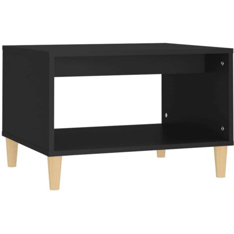 Table Basse de Salon Élégante,Table Canapé Noir 60x50x40 cm Bois d'ingénierie -FR29966 (1/5)