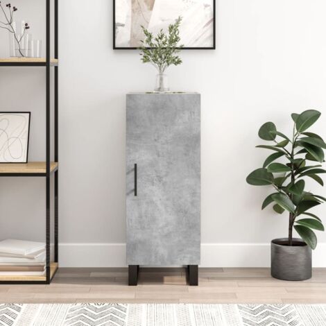 Buffet bas,Buffet Commode industriel Gris béton 34,5x34x90 cm Bois d'ingénierie -QS15127 (1/5)