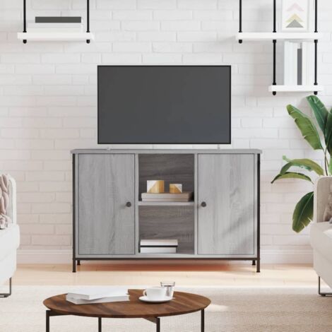 Meuble TV,Banc TV sonoma gris 100x35x65 cm bois d'ingénierie -BV71253 (1/5)