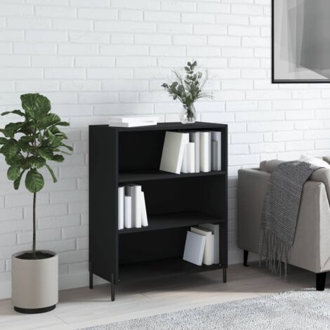 Bibliothèque/Armoire à étagères,Meuble de Rangement,Grande espace noir 69,5x32,5x90 cm bois d'ingénierie - DH21845 (1/5)