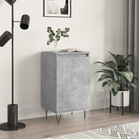 Buffet bas,Buffet Commode industriel gris béton 40x35x70 cm bois d'ingénierie -QS65589 (1/5)