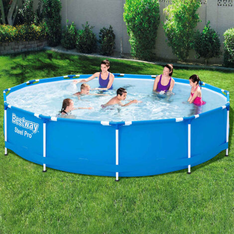 Ensemble de piscine,Piscine tubulaire Hors-sol Steel Pro Cadre 366x76 cm -BonneVie65666