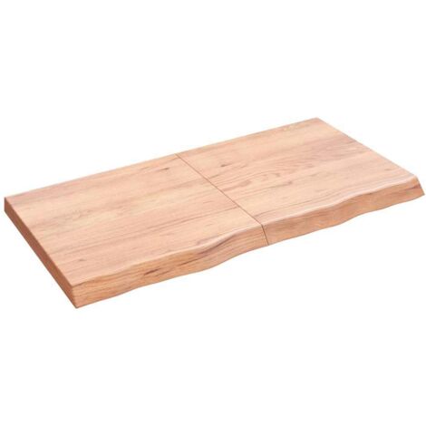Étagère murale,Étagère de Rangement pour Bureau,Salon marron clair 120x60x6cm bois chêne massif traité - DH94711 (1/5)