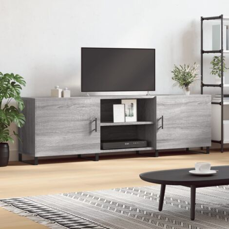 Meuble TV,Banc TV sonoma gris 150x30x50 cm bois d'ingénierie -BV66978 (1/5)