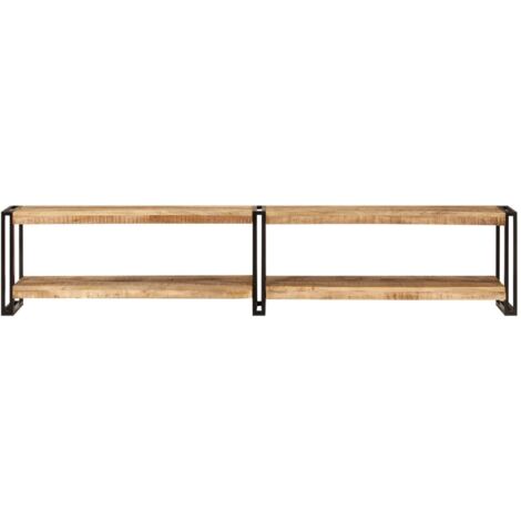 Armoire Meuble TV Scandinave,Banc support TV 200x30x40 cm bois massif de manguier -47730 (1/5)