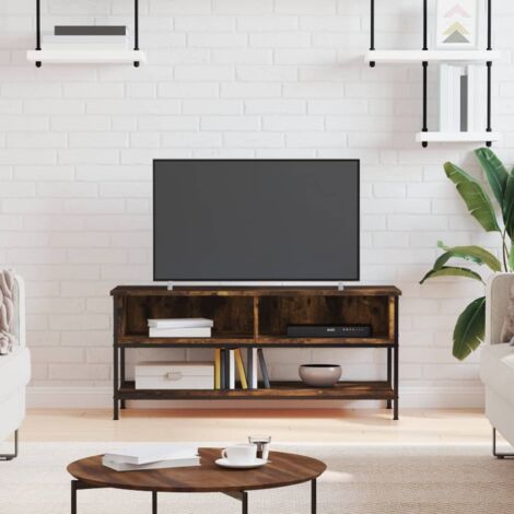 Meuble TV,Banc TV chêne fumé 100x35x45 cm bois d'ingénierie -BV81741 (1/5)