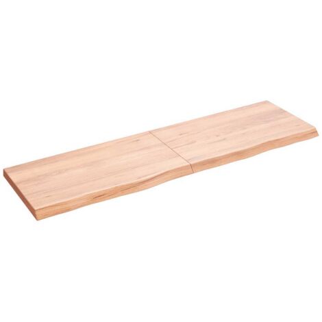 Étagère murale,Étagère de Rangement pour Bureau,Salon marron clair 140x40x4cm bois chêne massif traité - DH41709 (1/5)