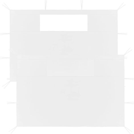 Parois latérales/Panneaux Latéraux de belvédère avec fenêtres 2 pcs Blanc -Q9533 (1/5)