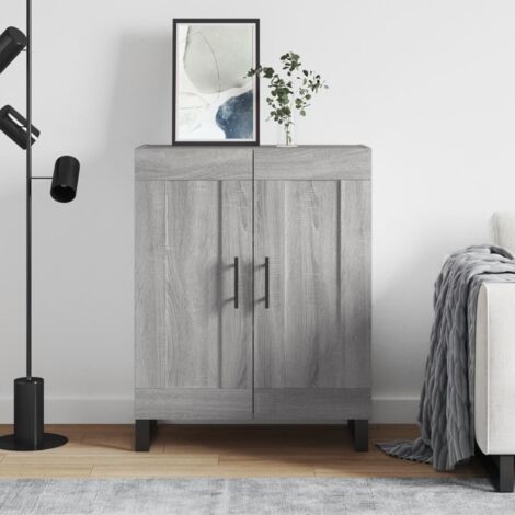 Buffet bas,Buffet Commode industriel sonoma gris 69,5x34x90 cm bois d'ingénierie -QS37106 (1/5)