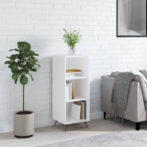 Bibliothèque/Armoire à étagères,Meuble de Rangement,Grande espace blanc 34,5x32,5x90 cm bois d'ingénierie - DH11015 (1/5)