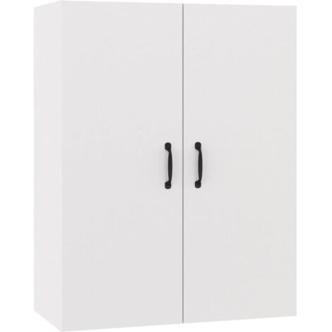 Meuble Elément de Cuisine,Armoire suspendue,Armoire de rangement Blanc 69,5x34x90 cm Bois d'ingénierie -44621 (1/5)
