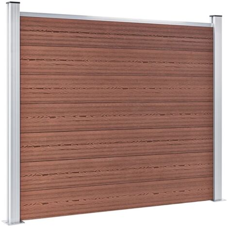 Panneau de clôture de Jardin,design simple WPC 180x146 cm Marron -38895 (1/5)