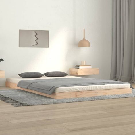 Lit adulte,Cadre de lit pour Couchage 120x200 cm Bois de pin massif -BV53000 (1/5)