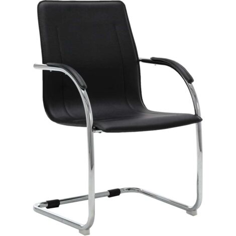 Chaise de bureau ergonomique,Chaise d'ordinateur,Fauteuil Relax cantilever Noir Similicuir -VA37893 (1/5)