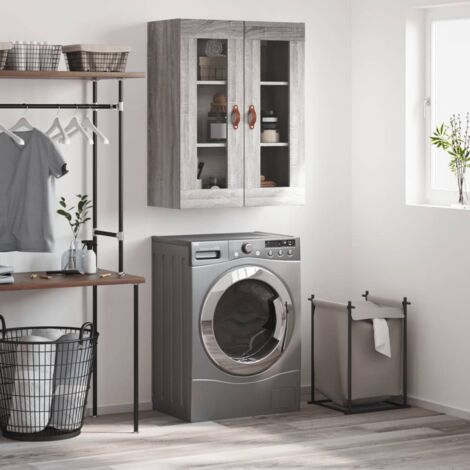 Armoire murale moderne,Buffet haut,Placard de Rangement suspendu sonoma gris 69,5x34x90 cm -QS61062 (1/5)