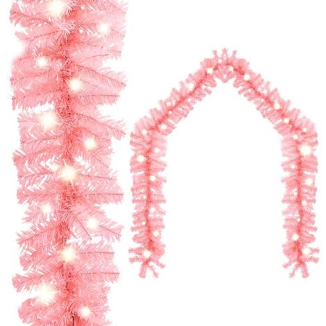 Décoration de Noël - Guirlande de Noël avec lumières LED 10 m Rose -WYW36416 (1/5)