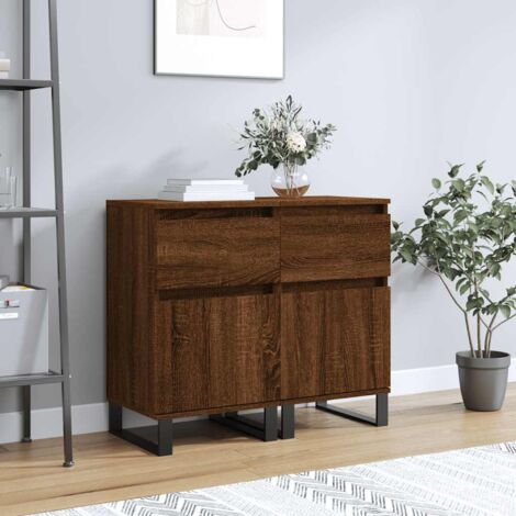 Buffet bas,Buffet Commode industriels 2 pcs chêne marron 40x35x70 cm bois d'ingénierie -QS43898 (1/5)