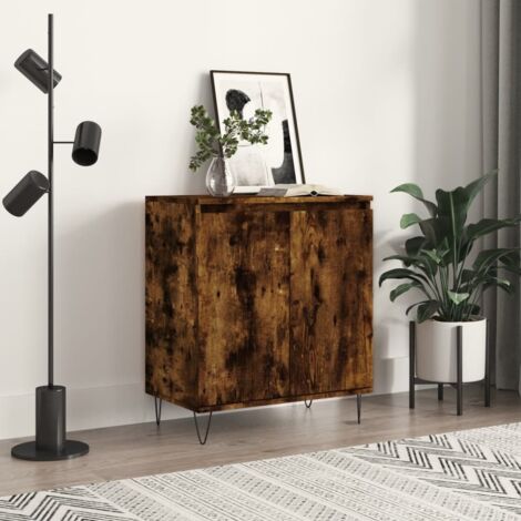 Buffet bas,Buffet Commode industriel Chêne fumé 60x35x70 cm Bois d'ingénierie -QS49796 (1/5)