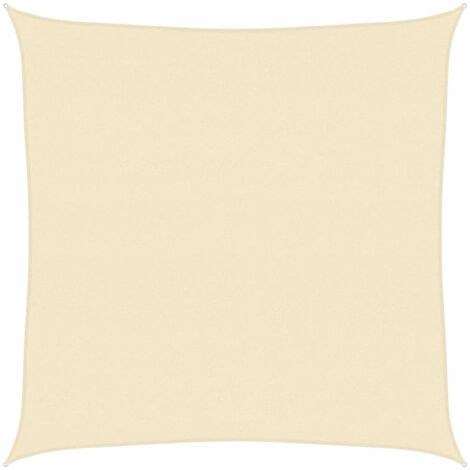 Voile d'ombrage - Toile d'ombrage - Auvent Imperméable - UV Protection pour Terrasse Jardin Extérieur - 160 g/m² Crème 7x7 m PEHD XDNXN82626 (1/5)