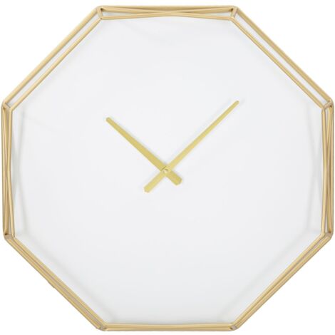 Horloge murale octogonale dorée 56 x 6,5 x 56 cm (1/5)