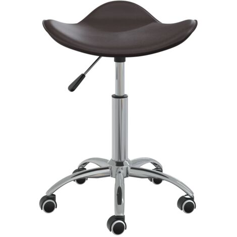 Chaise pivotante de salle à manger Chaise de cuisine Marron Similicuir (1/5)