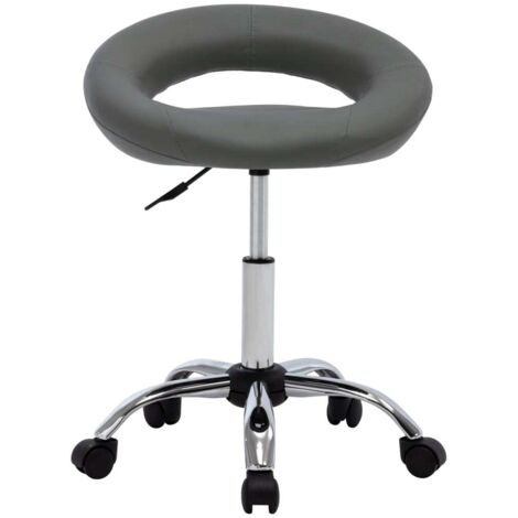 Chaise pivotante de salle à manger Chaise de cuisine Gris Similicuir (1/5)