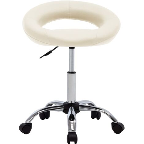 Chaise de salle à manger Chaise de cuisine pivotante Crème Similicuir (1/5)