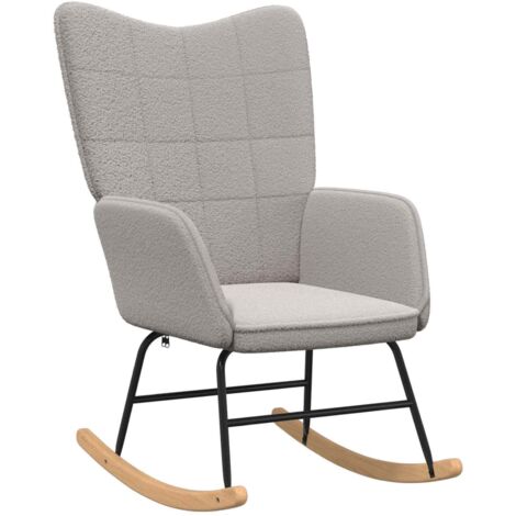 Chaise à bascule Gris clair Tissu Sherpa (1/5)