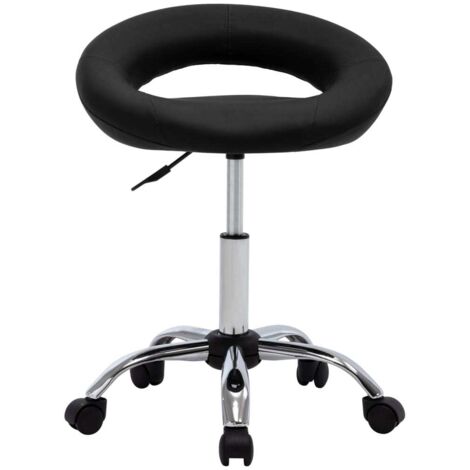Chaise pivotante à manger Chaise de cuisine Noir Similicuir (1/5)