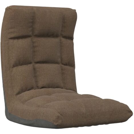 Chaise pliable de sol Marron Tissu (1/5)