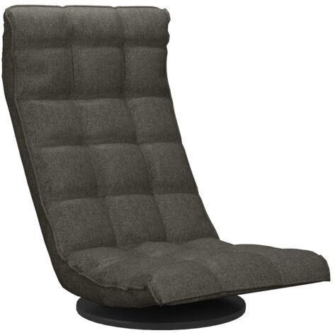 Chaise de sol pivotante Gris foncé Tissu (1/5)
