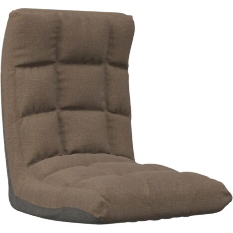 Chaise pliable de sol Taupe Tissu (1/5)