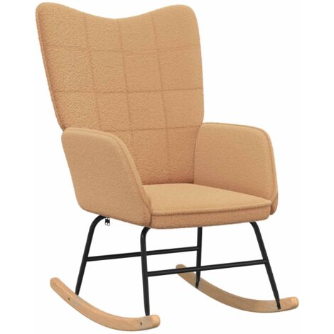 Chaise à bascule Beige Tissu Sherpa (1/5)