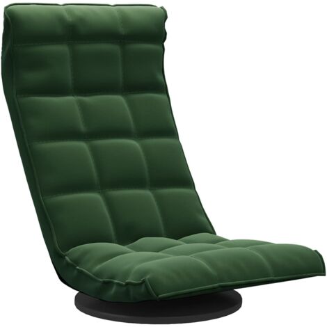 Chaise de sol pivotante Vert foncé Velours (1/5)