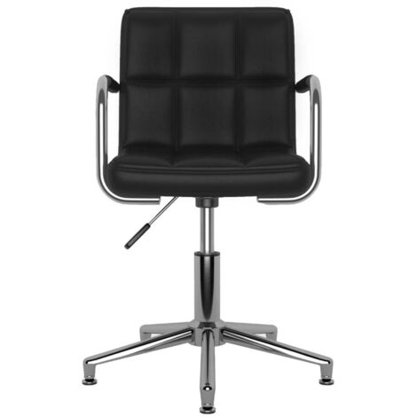 Chaise pivotante de salle à manger Chaise de cuisine Noir Similicuir (1/5)