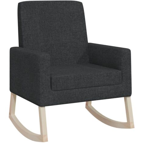 Chaise à bascule Noir Tissu (1/5)