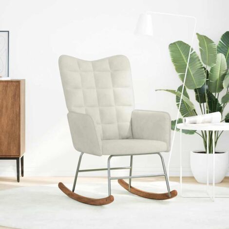 Chaise à bascule Crème Velours (1/5)