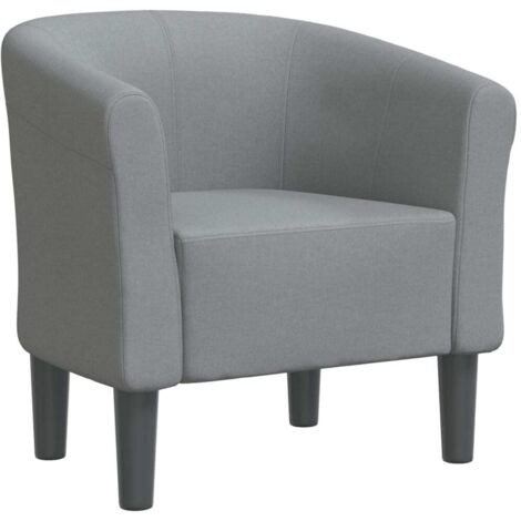 Chaise cabriolet gris clair tissu (1/5)