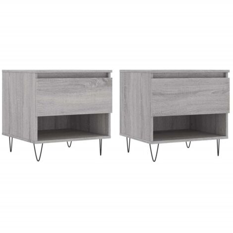 Tables basses 2 pcs Table de salon Table de café sonoma gris 50x46x50 cm bois d'ingénierie (1/5)